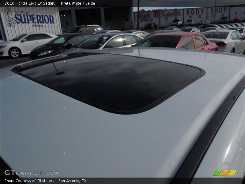 Taffeta White / Beige 2010 Honda Civic EX Sedan