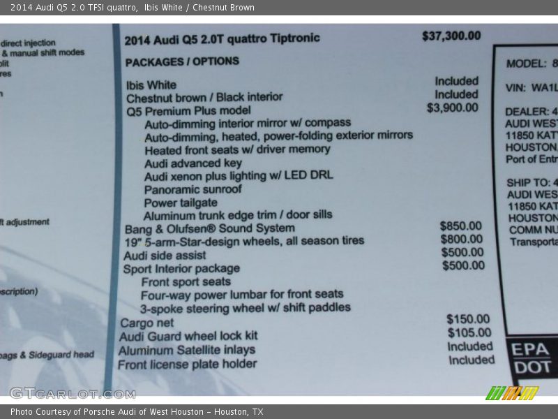 Ibis White / Chestnut Brown 2014 Audi Q5 2.0 TFSI quattro