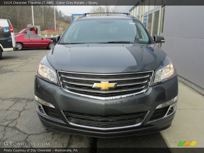 Cyber Grey Metallic / Ebony 2014 Chevrolet Traverse LT AWD