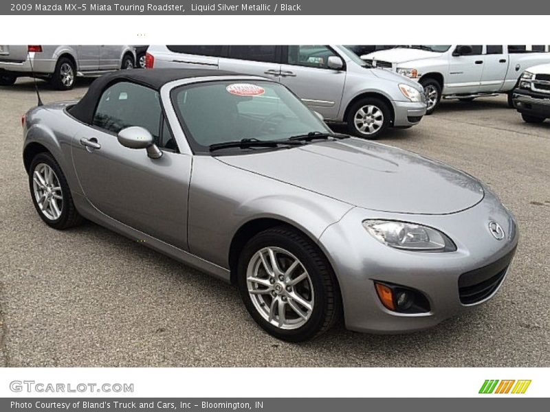 Liquid Silver Metallic / Black 2009 Mazda MX-5 Miata Touring Roadster