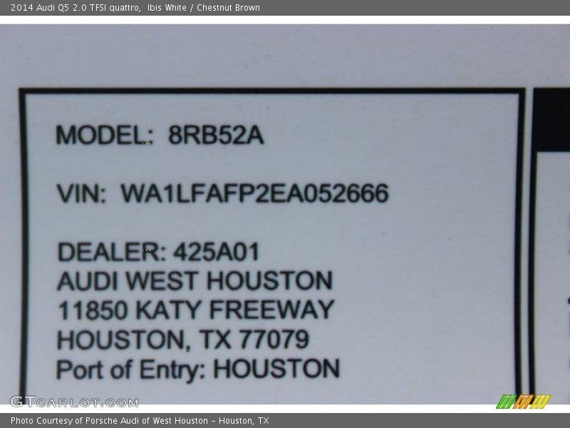 Ibis White / Chestnut Brown 2014 Audi Q5 2.0 TFSI quattro