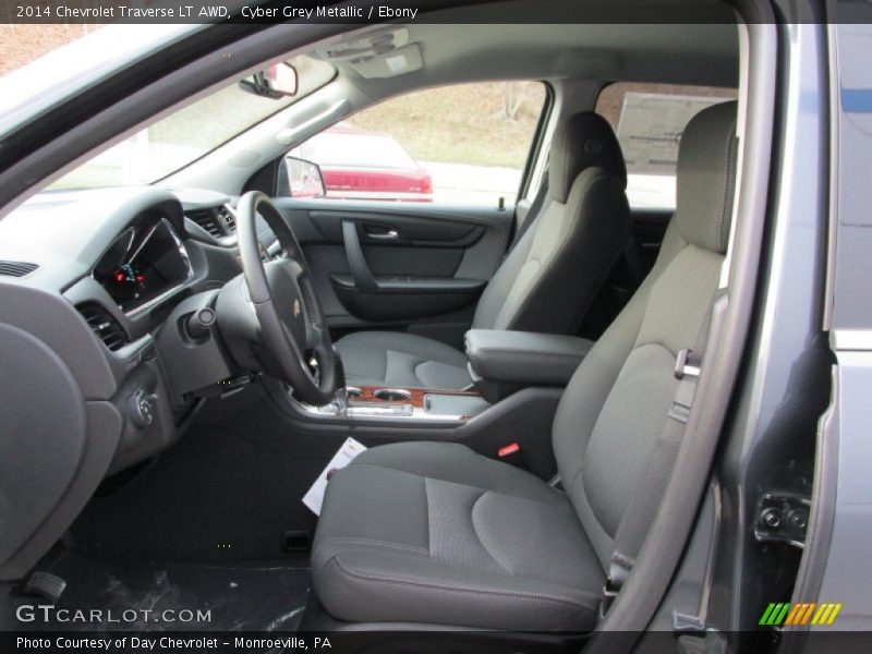 Cyber Grey Metallic / Ebony 2014 Chevrolet Traverse LT AWD
