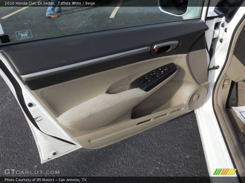 Taffeta White / Beige 2010 Honda Civic EX Sedan