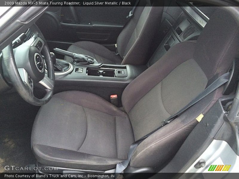 Liquid Silver Metallic / Black 2009 Mazda MX-5 Miata Touring Roadster