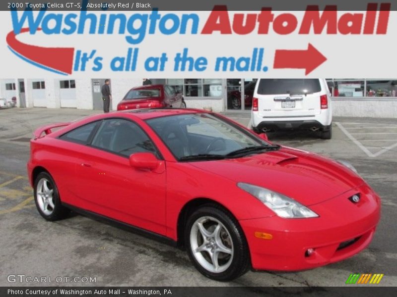 Absolutely Red / Black 2000 Toyota Celica GT-S