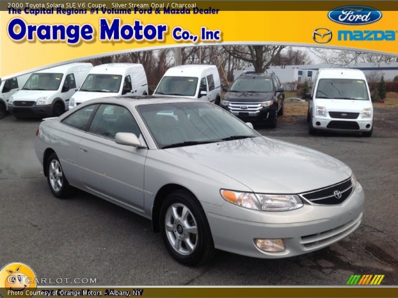 Silver Stream Opal / Charcoal 2000 Toyota Solara SLE V6 Coupe