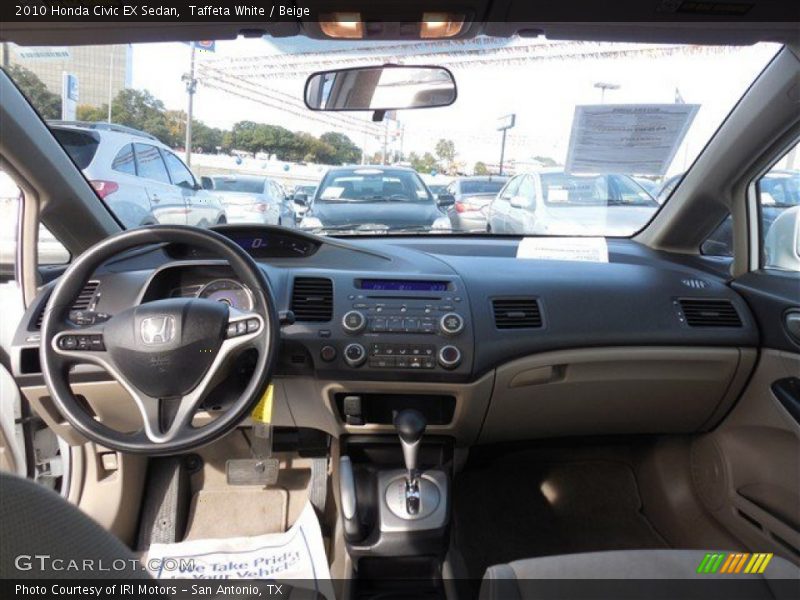 Taffeta White / Beige 2010 Honda Civic EX Sedan
