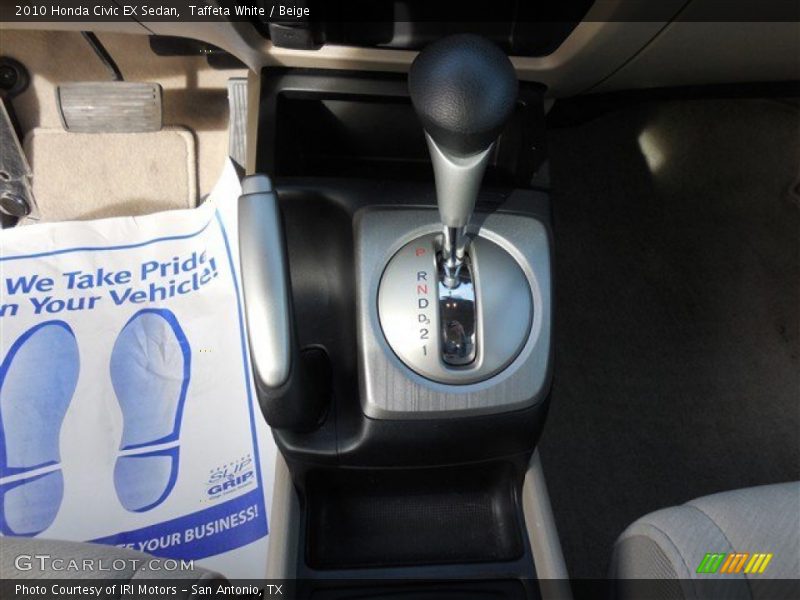 Taffeta White / Beige 2010 Honda Civic EX Sedan