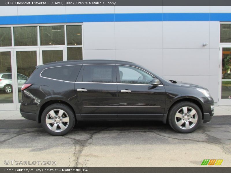 Black Granite Metallic / Ebony 2014 Chevrolet Traverse LTZ AWD