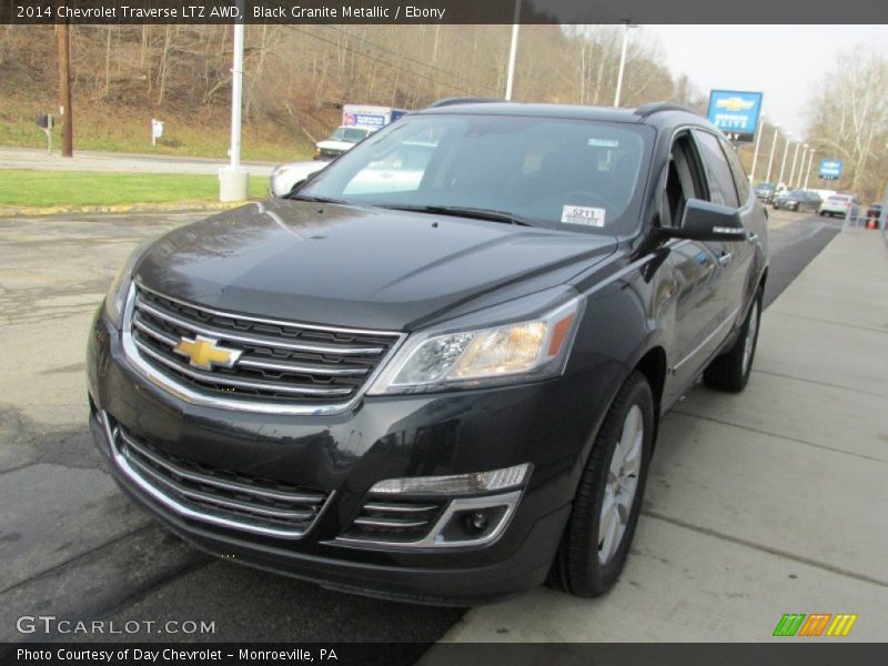 Black Granite Metallic / Ebony 2014 Chevrolet Traverse LTZ AWD