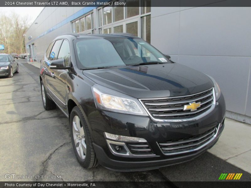 Black Granite Metallic / Ebony 2014 Chevrolet Traverse LTZ AWD