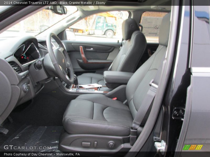 Black Granite Metallic / Ebony 2014 Chevrolet Traverse LTZ AWD