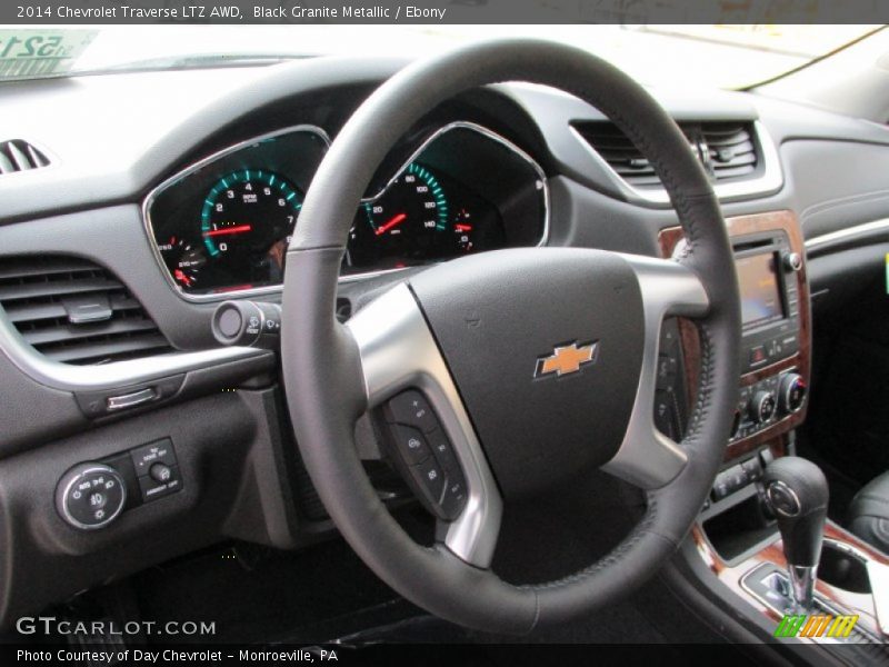 Black Granite Metallic / Ebony 2014 Chevrolet Traverse LTZ AWD