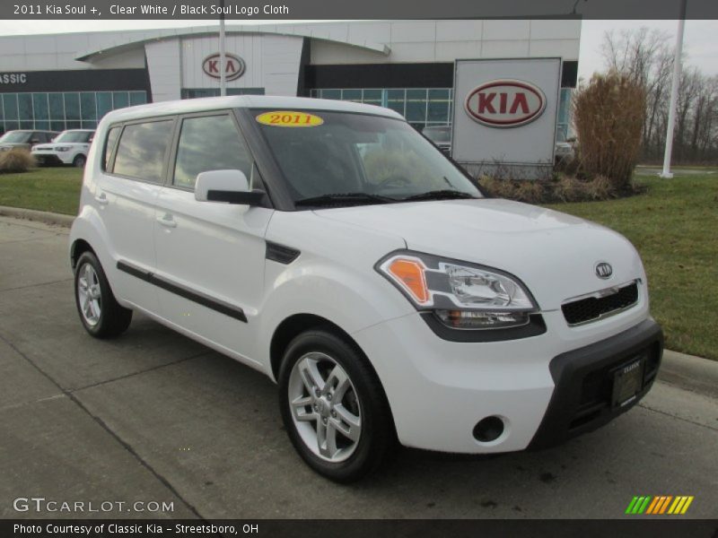 Clear White / Black Soul Logo Cloth 2011 Kia Soul +