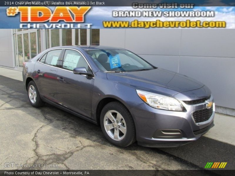 Atlantis Blue Metallic / Jet Black 2014 Chevrolet Malibu LT