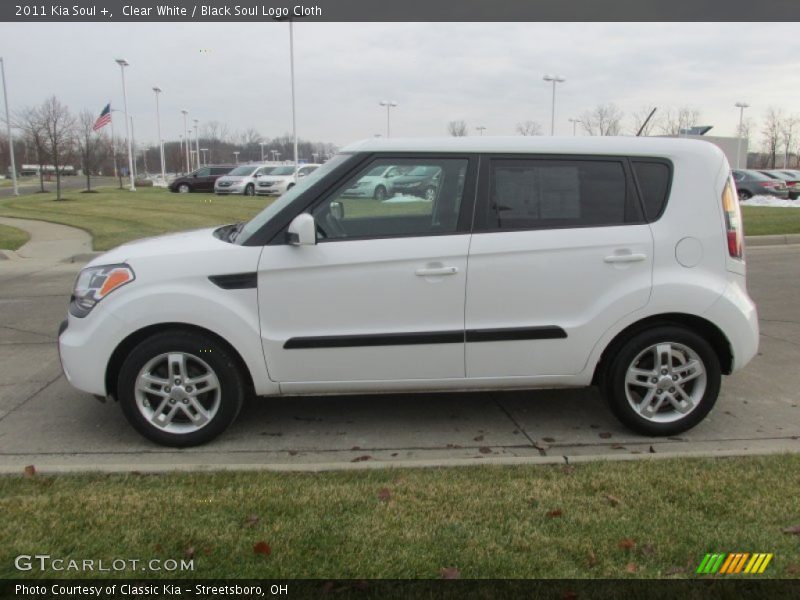 Clear White / Black Soul Logo Cloth 2011 Kia Soul +