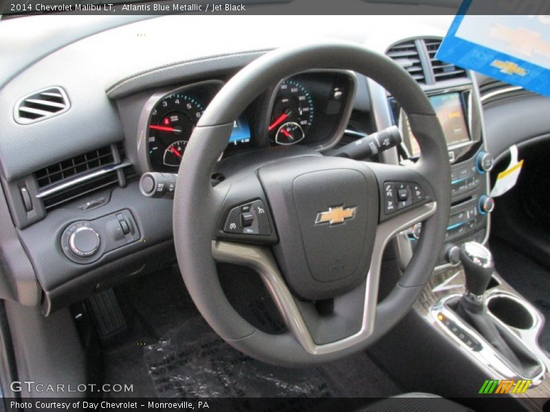 Atlantis Blue Metallic / Jet Black 2014 Chevrolet Malibu LT