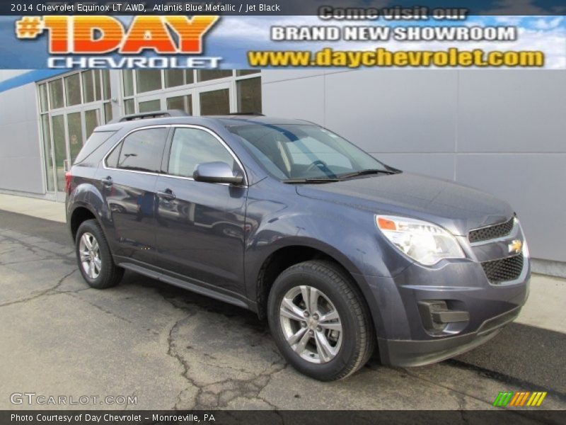 Atlantis Blue Metallic / Jet Black 2014 Chevrolet Equinox LT AWD