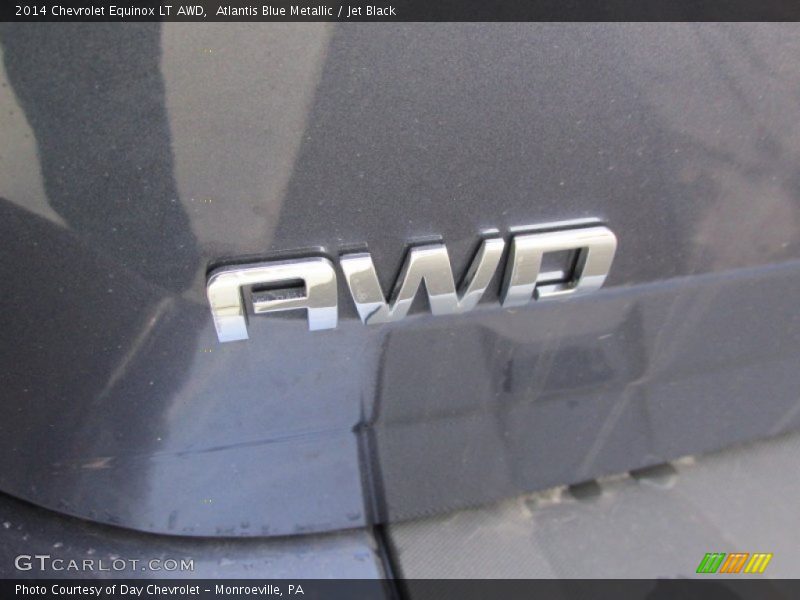 Atlantis Blue Metallic / Jet Black 2014 Chevrolet Equinox LT AWD