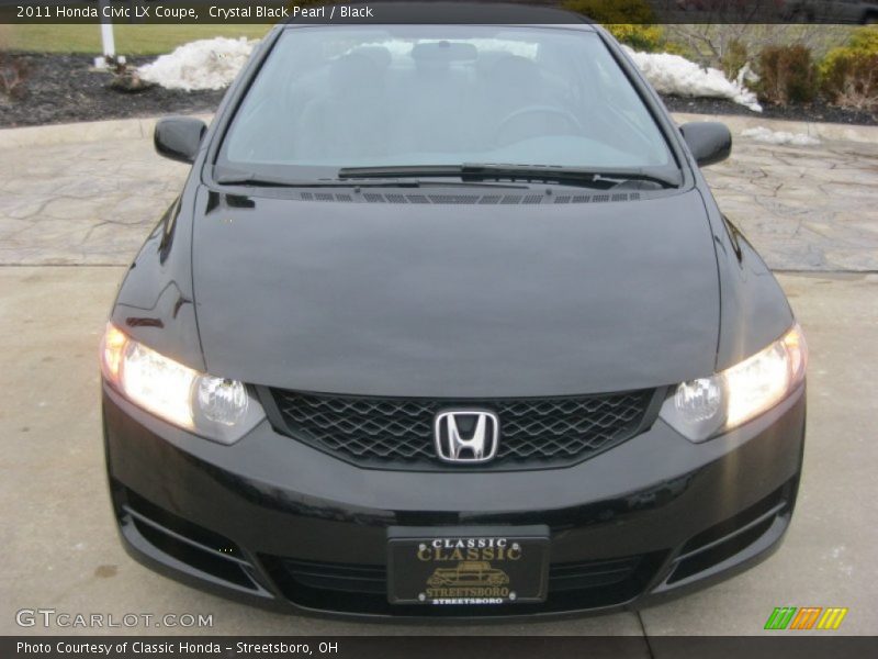 Crystal Black Pearl / Black 2011 Honda Civic LX Coupe