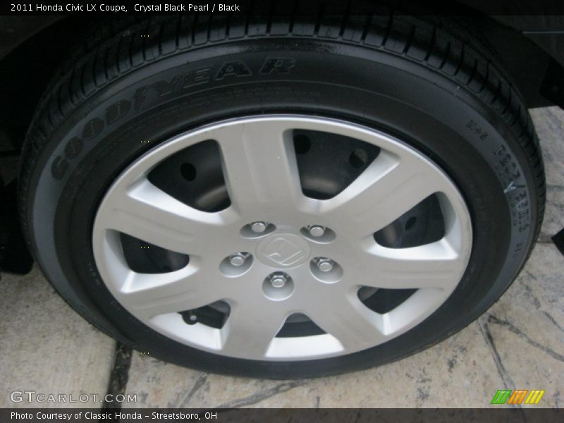 Crystal Black Pearl / Black 2011 Honda Civic LX Coupe