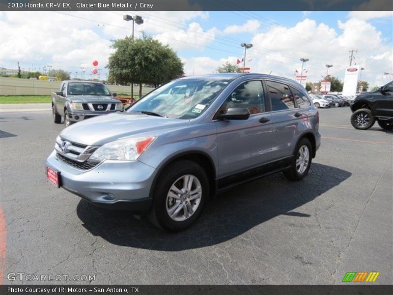 Glacier Blue Metallic / Gray 2010 Honda CR-V EX