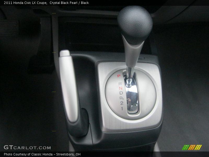 Crystal Black Pearl / Black 2011 Honda Civic LX Coupe