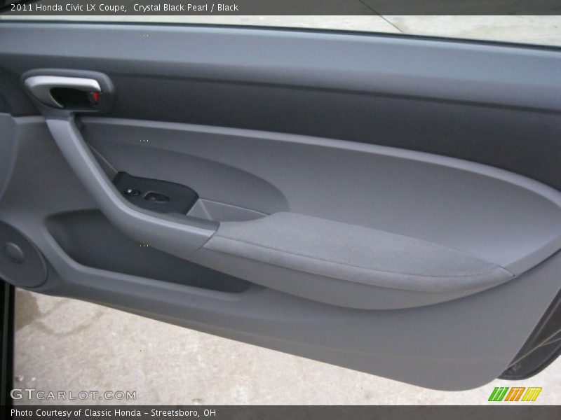 Crystal Black Pearl / Black 2011 Honda Civic LX Coupe