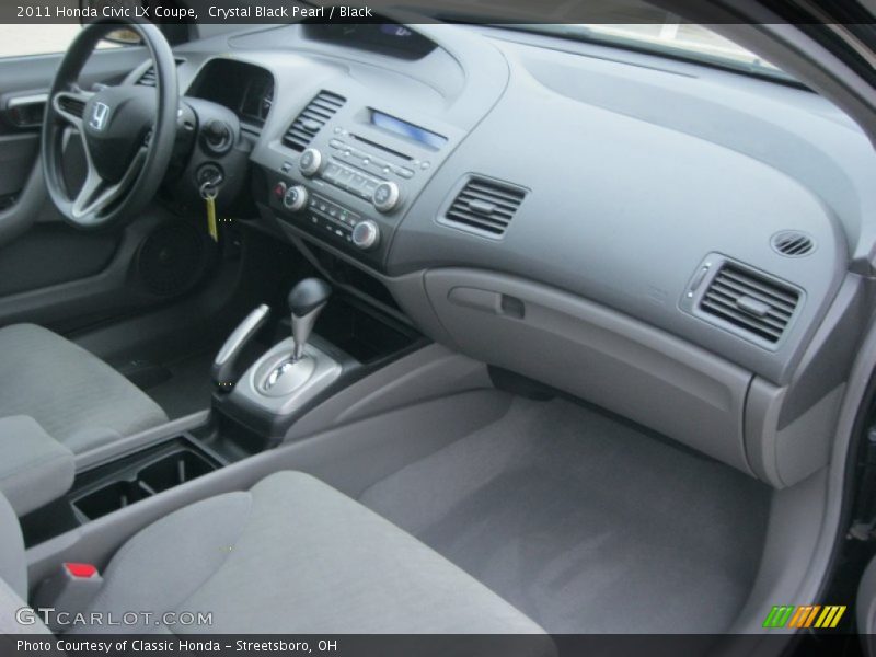 Crystal Black Pearl / Black 2011 Honda Civic LX Coupe
