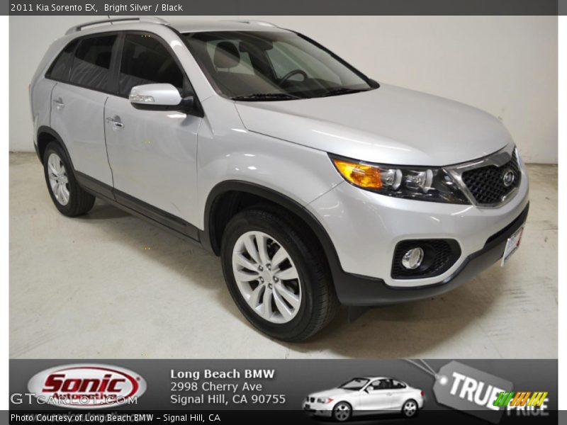 Bright Silver / Black 2011 Kia Sorento EX