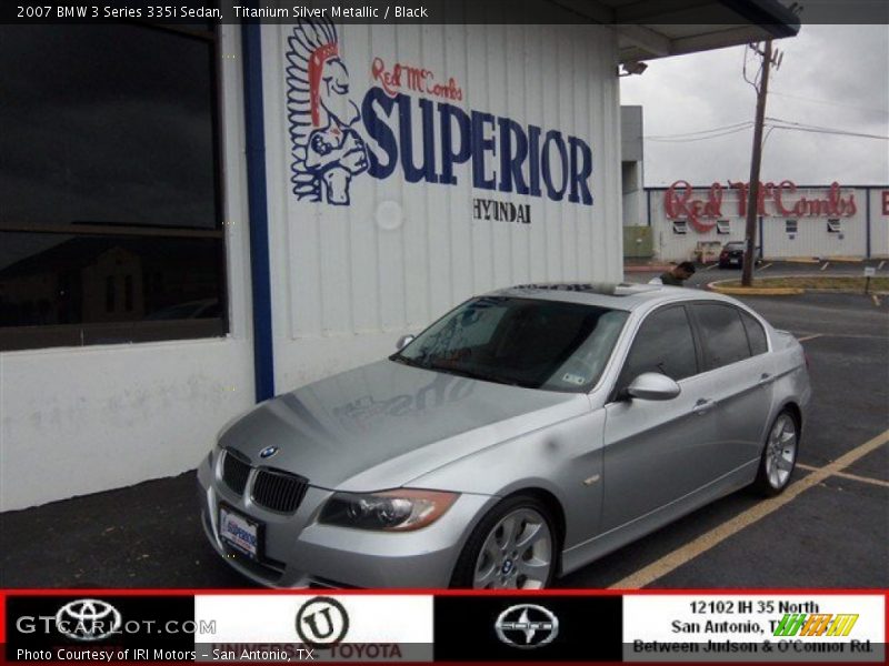 Titanium Silver Metallic / Black 2007 BMW 3 Series 335i Sedan