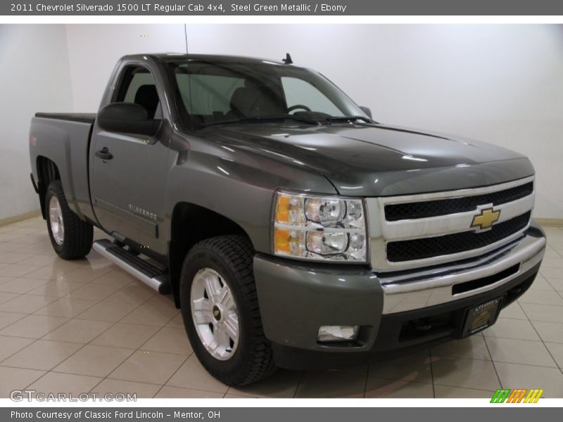 Steel Green Metallic / Ebony 2011 Chevrolet Silverado 1500 LT Regular Cab 4x4
