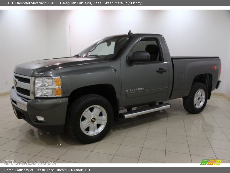 Steel Green Metallic / Ebony 2011 Chevrolet Silverado 1500 LT Regular Cab 4x4