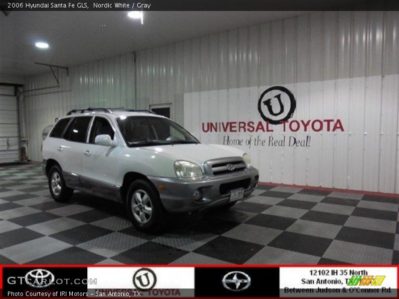 Nordic White / Gray 2006 Hyundai Santa Fe GLS