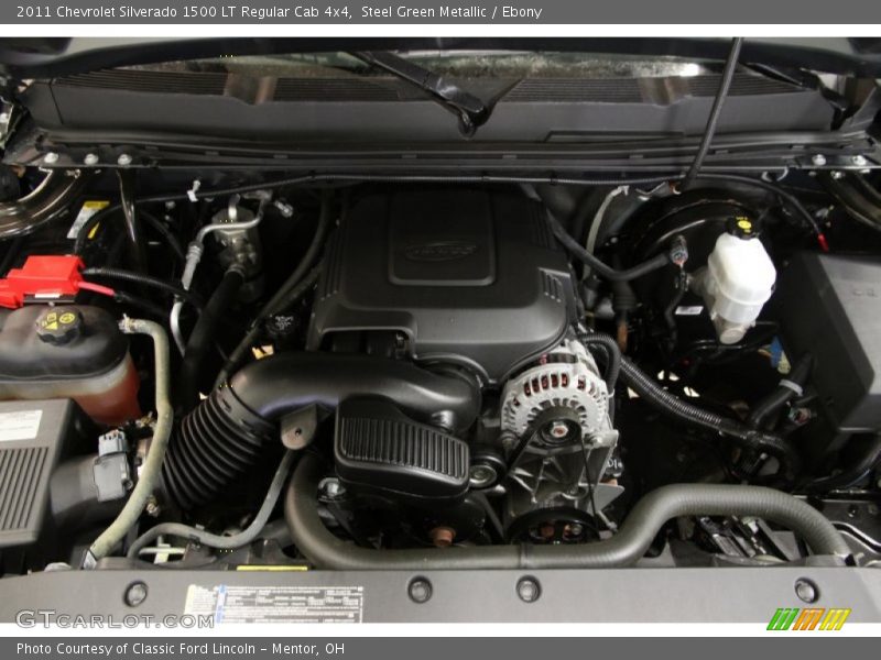 Steel Green Metallic / Ebony 2011 Chevrolet Silverado 1500 LT Regular Cab 4x4