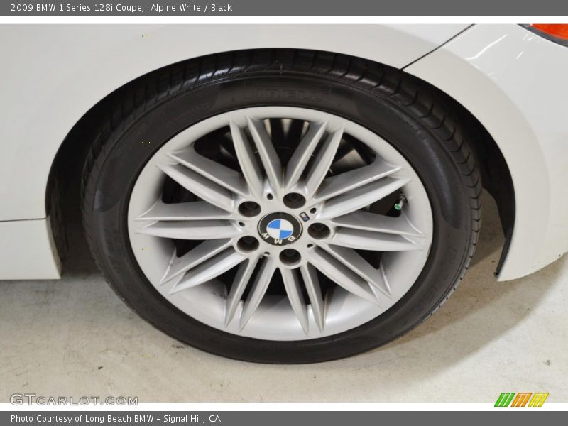 Alpine White / Black 2009 BMW 1 Series 128i Coupe