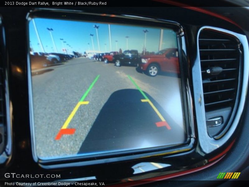 Bright White / Black/Ruby Red 2013 Dodge Dart Rallye