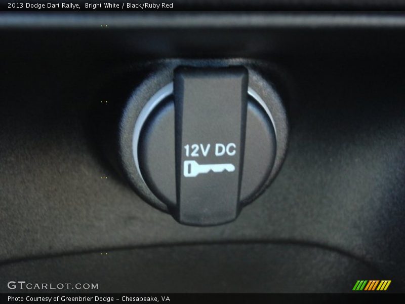 Bright White / Black/Ruby Red 2013 Dodge Dart Rallye