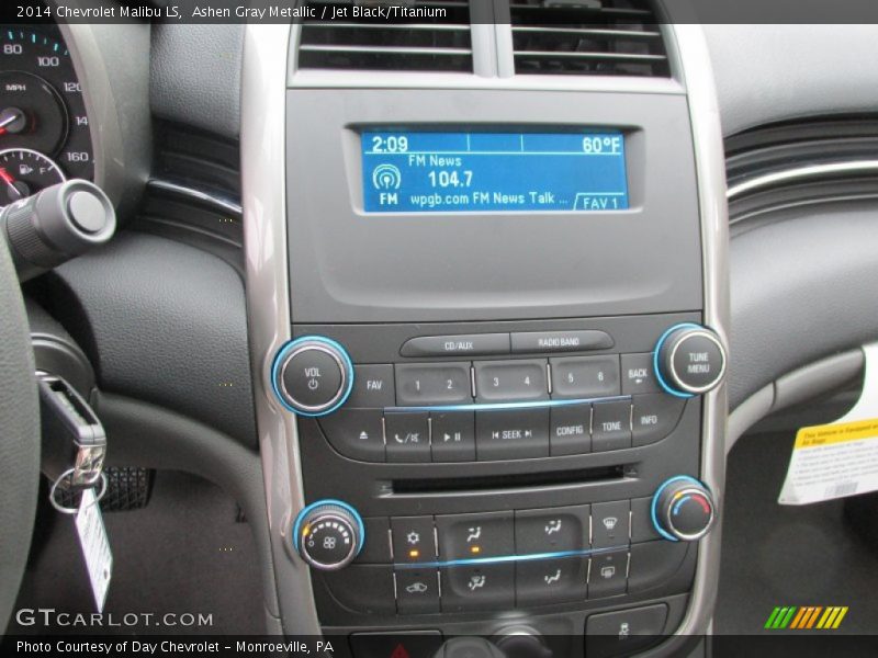 Ashen Gray Metallic / Jet Black/Titanium 2014 Chevrolet Malibu LS