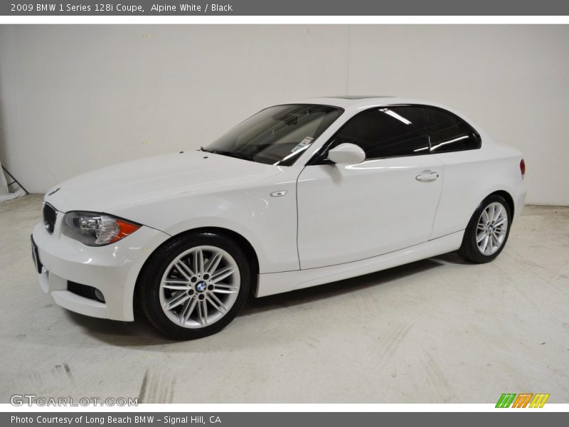 Alpine White / Black 2009 BMW 1 Series 128i Coupe