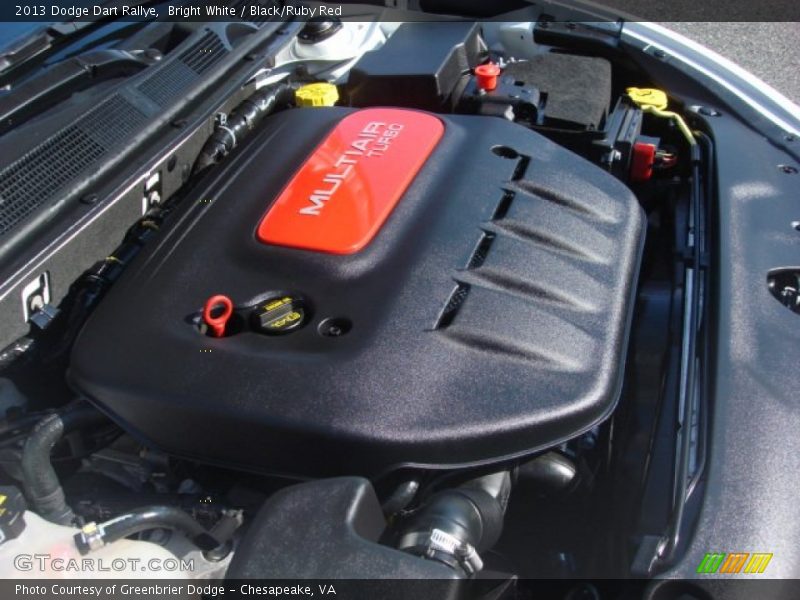 Bright White / Black/Ruby Red 2013 Dodge Dart Rallye