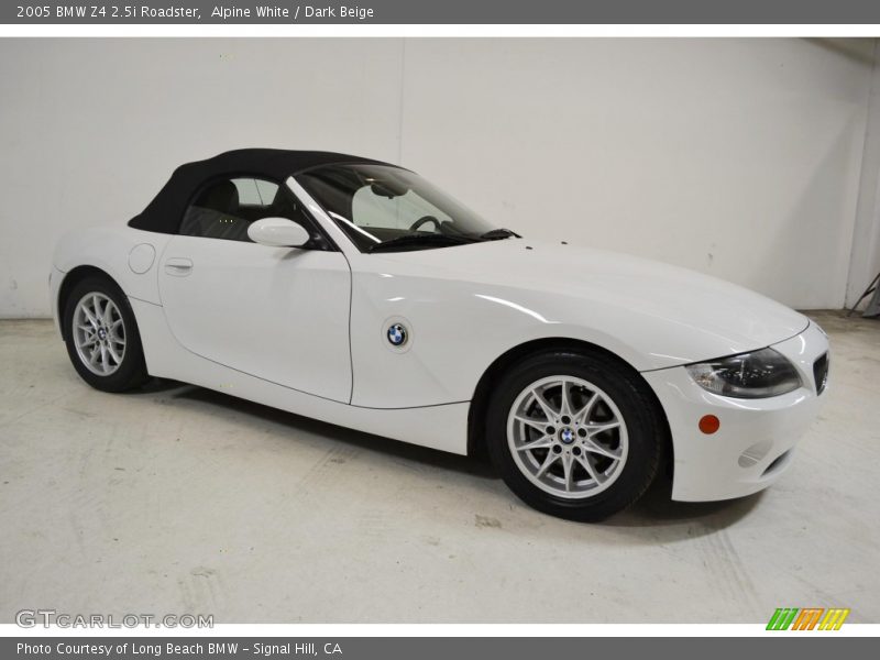 Alpine White / Dark Beige 2005 BMW Z4 2.5i Roadster