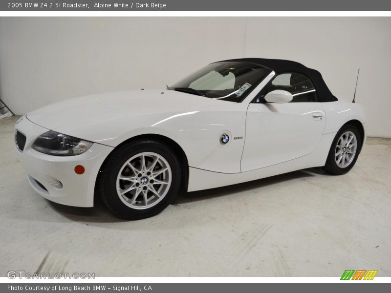 Alpine White / Dark Beige 2005 BMW Z4 2.5i Roadster