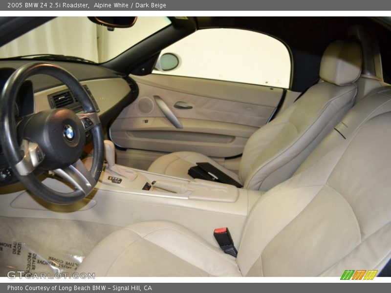 Alpine White / Dark Beige 2005 BMW Z4 2.5i Roadster