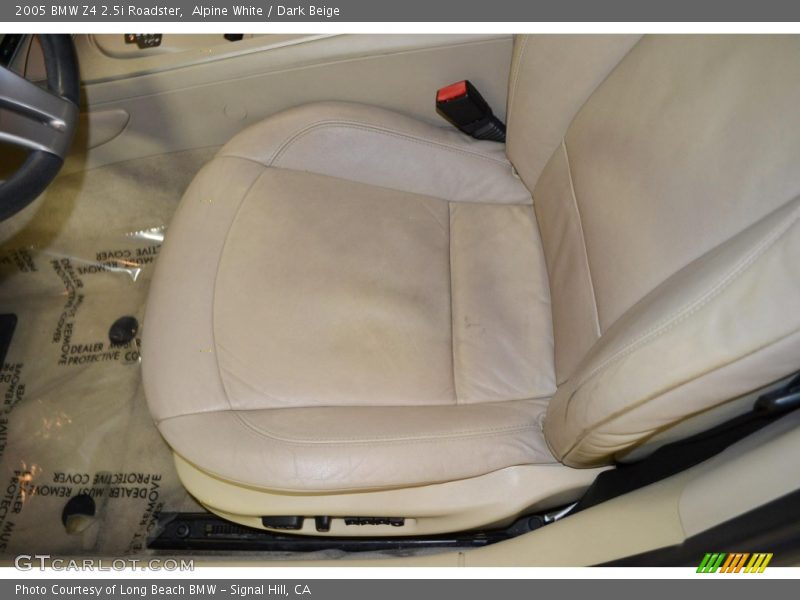 Alpine White / Dark Beige 2005 BMW Z4 2.5i Roadster