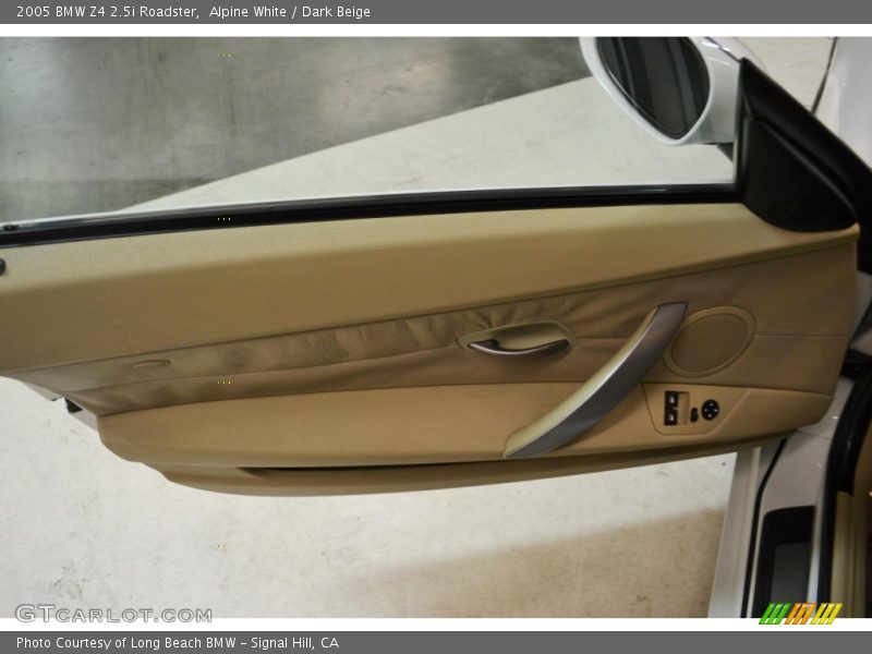 Alpine White / Dark Beige 2005 BMW Z4 2.5i Roadster