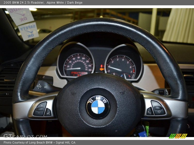 Alpine White / Dark Beige 2005 BMW Z4 2.5i Roadster