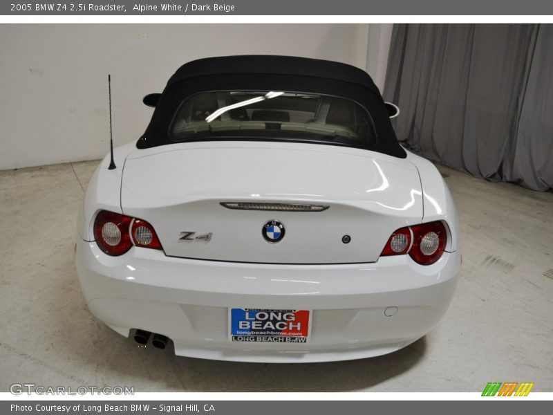 Alpine White / Dark Beige 2005 BMW Z4 2.5i Roadster