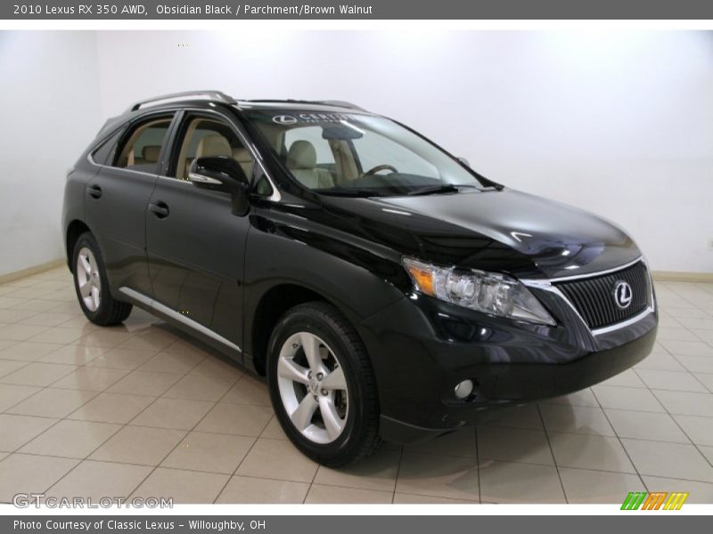 Obsidian Black / Parchment/Brown Walnut 2010 Lexus RX 350 AWD