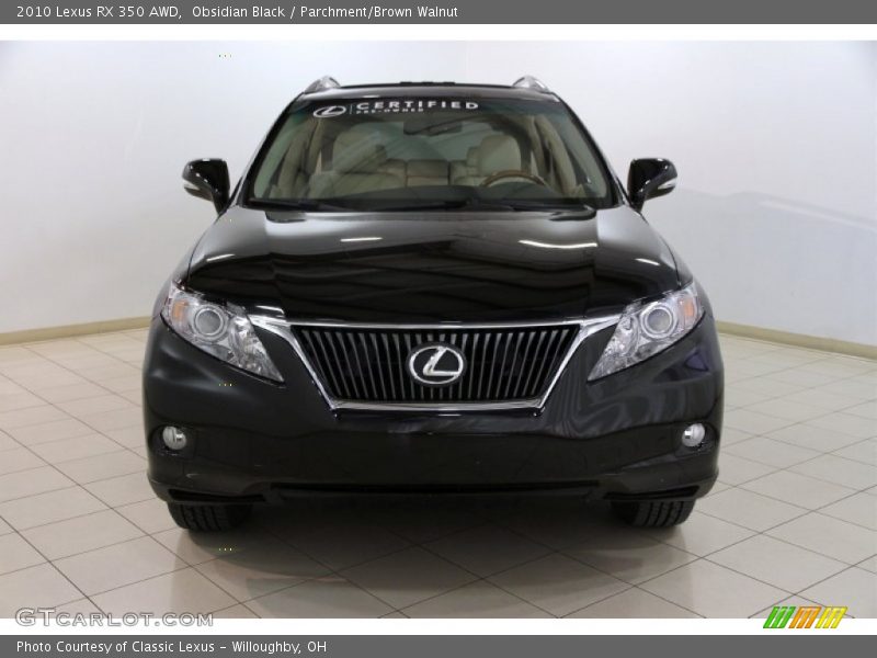 Obsidian Black / Parchment/Brown Walnut 2010 Lexus RX 350 AWD